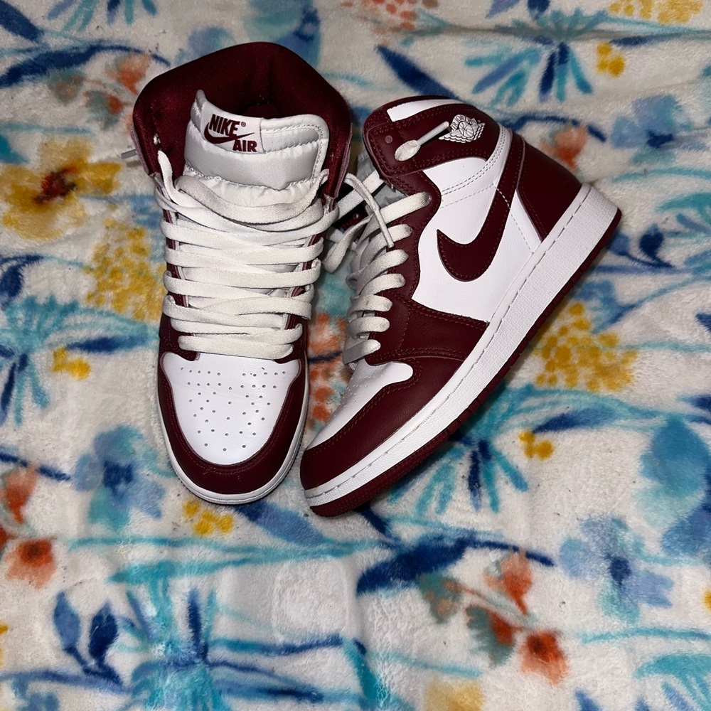 Jordan Kids' Sneakers in Maroon and White